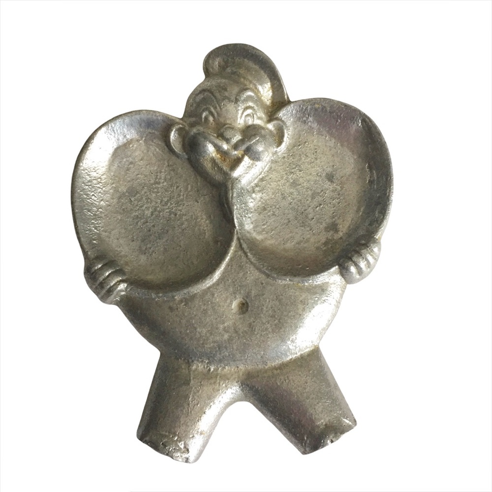 Vintage Jolly Chef Metal Spoon Rest